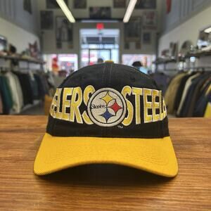 Vintage 90’s NFL Pittsburgh Steelers Big Text Double Spellout Out Hat
